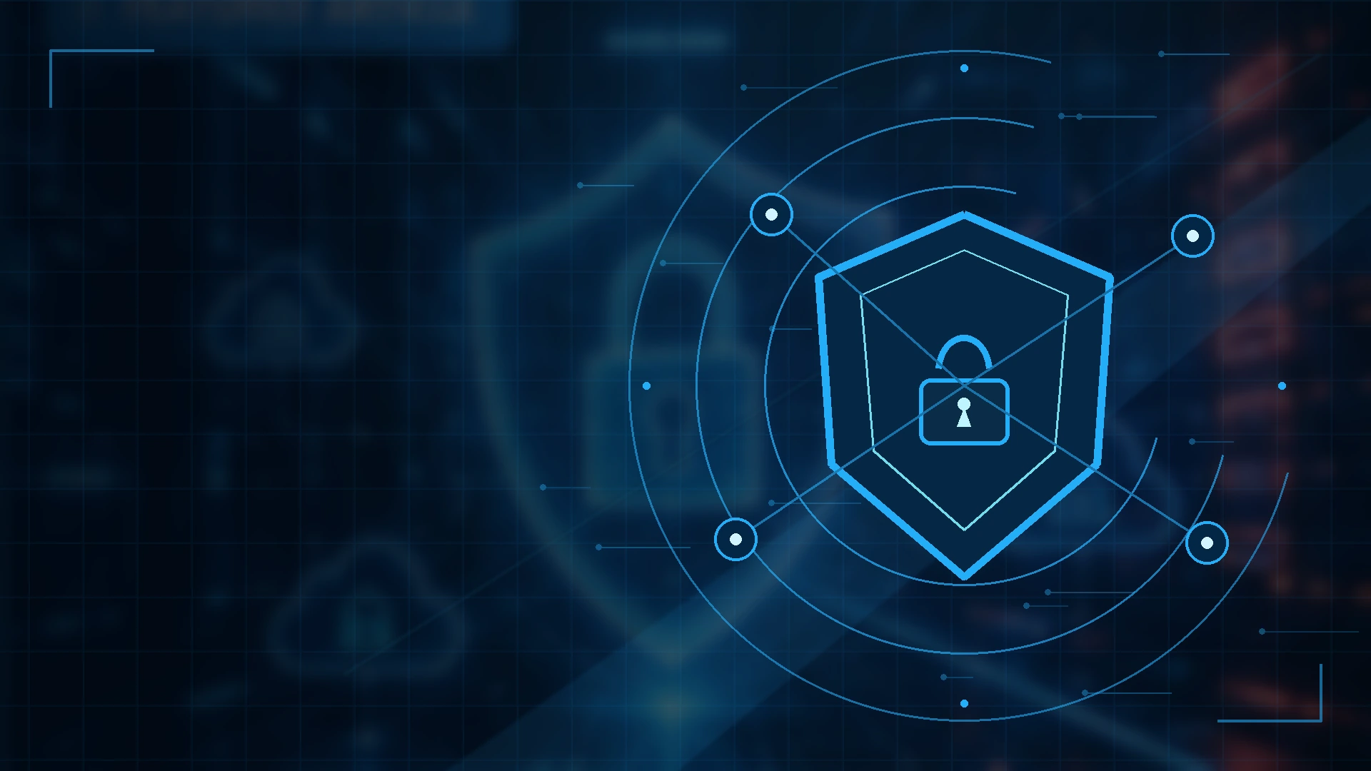 Cybersecurity shield and network illustration